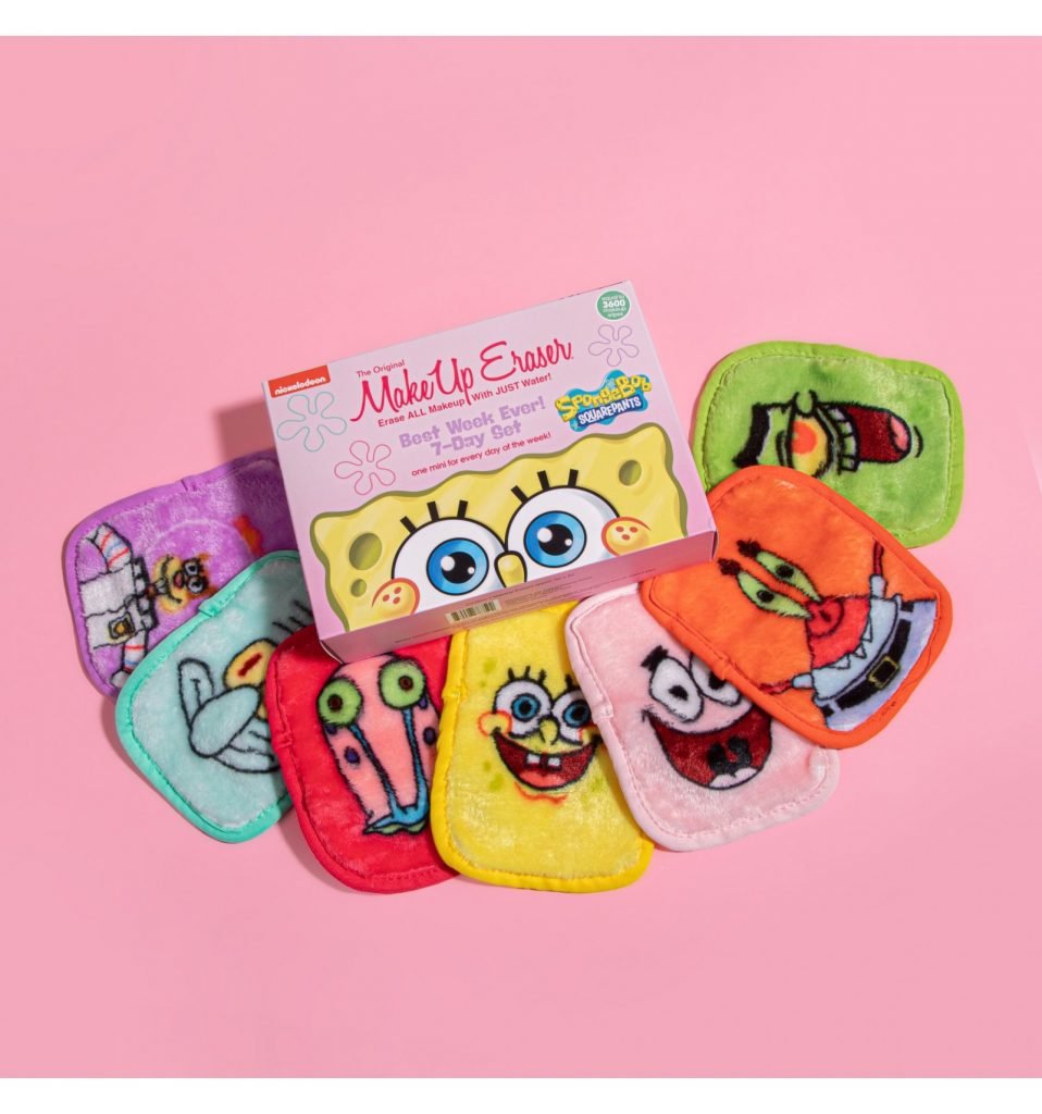 SpongeBob 7-Day Makeup Eraser Set