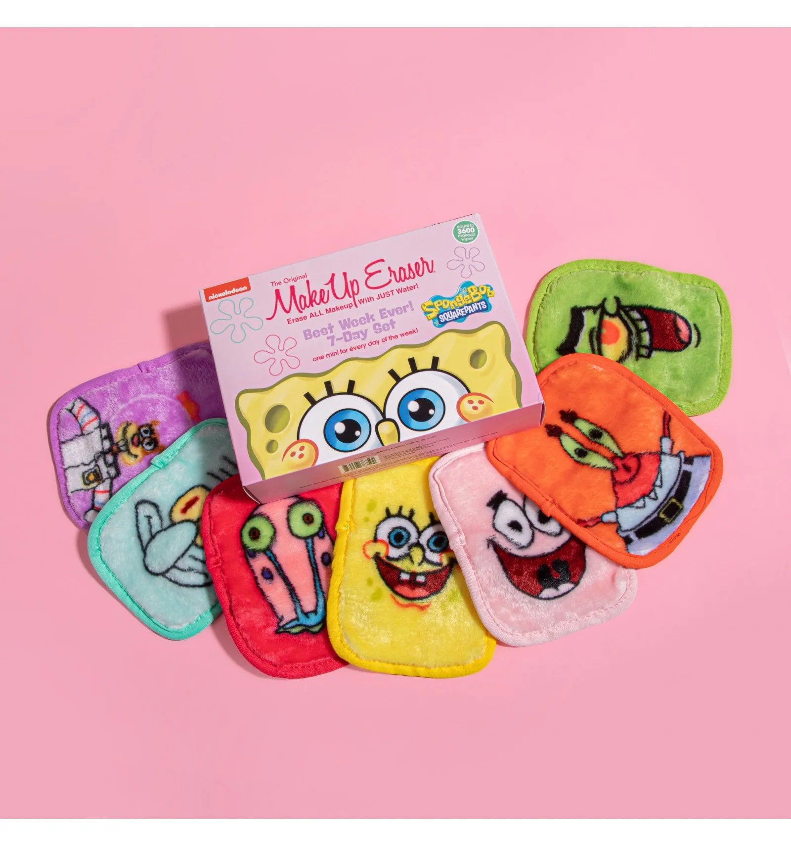 SpongeBob 7-Day Makeup Eraser Set