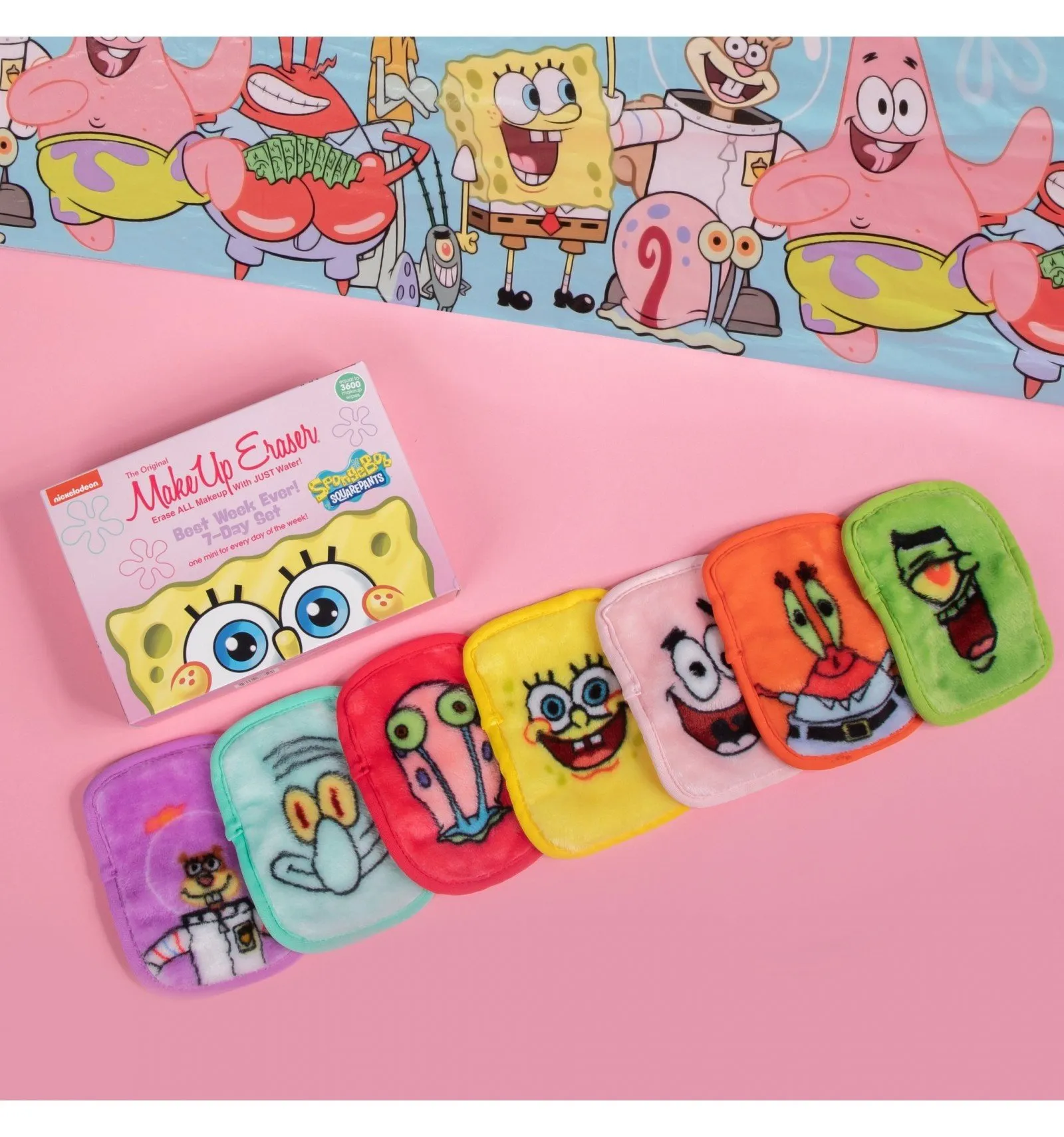 SpongeBob 7-Day Makeup Eraser Set - Imagen 2