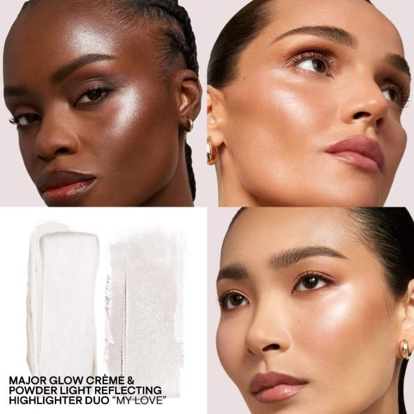 Major Glow Crème & Powder Highlighter Duo- My Love - Imagen 2