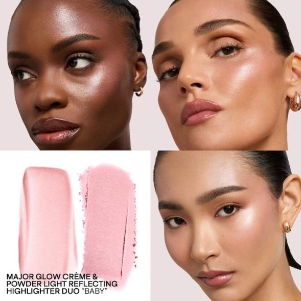 Major Glow Crème & Powder Highlighter Duo- Baby - Imagen 3
